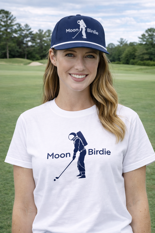 Moon Birdie Logo Tee - White