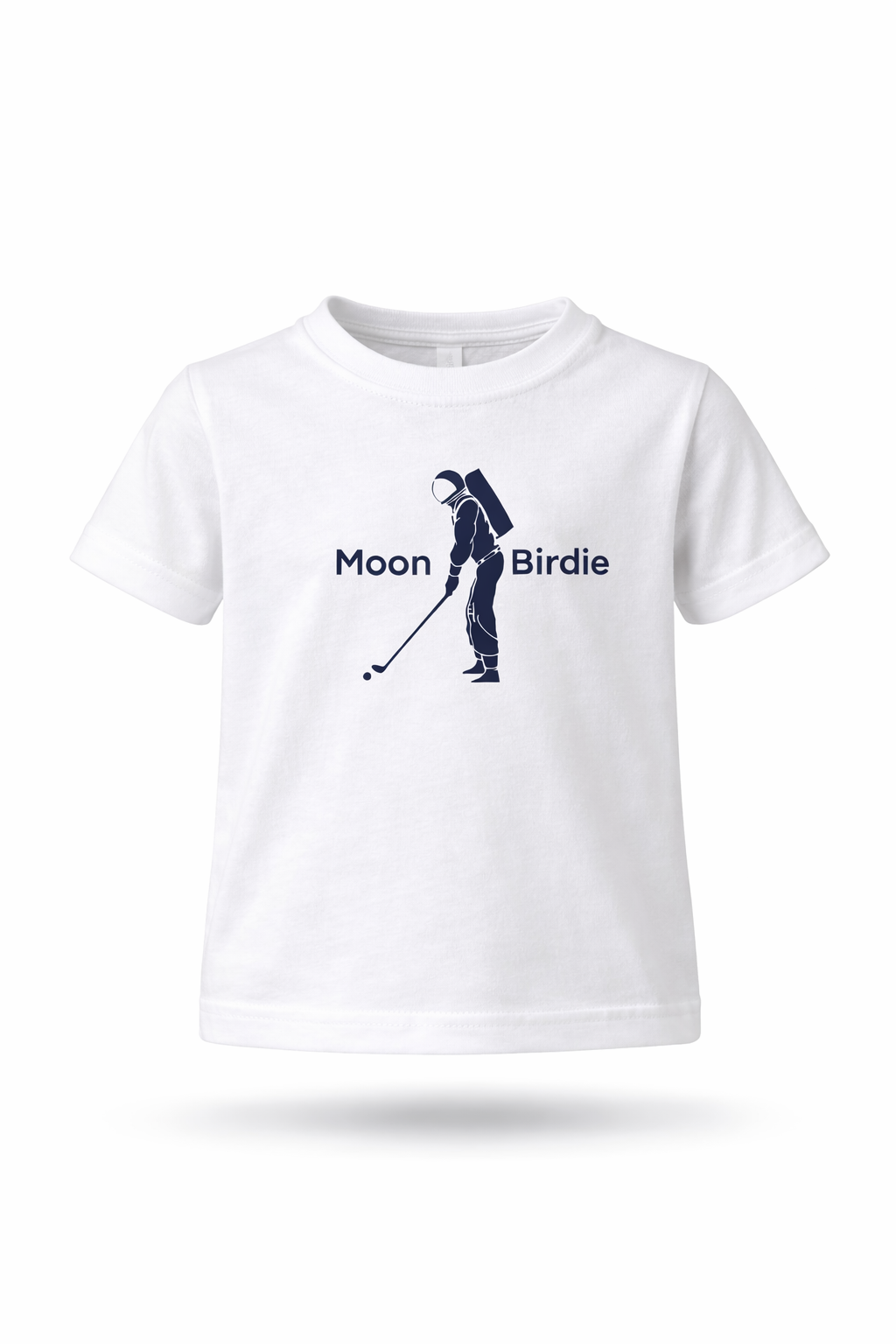 Toddler Moon Birdie Logo Tee - White