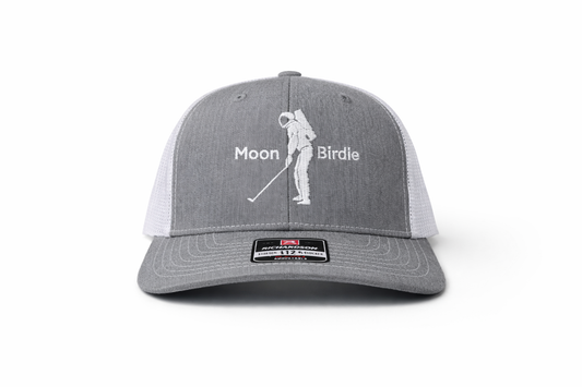 Trucker Logo Hat - Grey and White