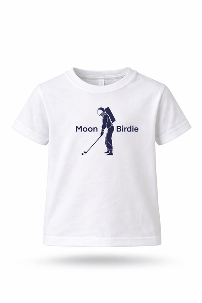 Youth Moon Birdie Logo Tee - White