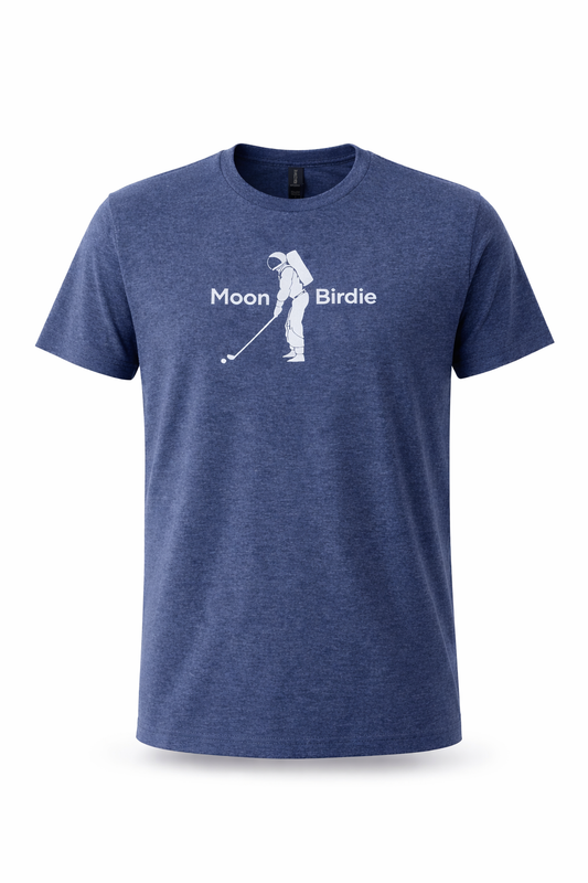 Moon Birdie Logo Tee - Heather Navy